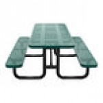 Lifeyard 6' Green Perforated Metal Picnic Table Lifeyard 6' Green Perforated Metal Picnic Table