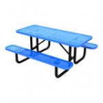 Lifeyard 6' Green Perforated Metal Picnic Table Lifeyard 6' Green Perforated Metal Picnic Table