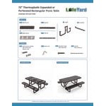 Lifeyard 6' Green Perforated Metal Picnic Table Lifeyard 6' Green Perforated Metal Picnic Table