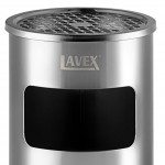 Lavex 3 Gallon Stainless Steel Round Freestanding Cigarette Receptacle with Front Access Trash Can Lavex 3 Gallon Stainless Steel Round Freestanding Cigarette Receptacle with Front Access Trash Can