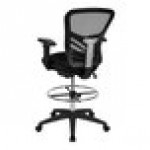 Flash Furniture Tyler Black Mesh Mid-Back Drafting Chair with Adjustable Foot Ring and Black Frame Flash Furniture Tyler Black Mesh Mid-Back Drafting Chair with Adjustable Foot Ring and Black Frame