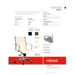 Eurotech LE822BLK Europa Leather Series Black Leather Mid Back Swivel Office Chair Eurotech LE822BLK Europa Leather Series Black Leather Mid Back Swivel Office Chair