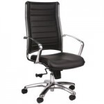 Eurotech LE822BLK Europa Leather Series Black Leather Mid Back Swivel Office Chair Eurotech LE822BLK Europa Leather Series Black Leather Mid Back Swivel Office Chair