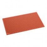 Lavex 3' x 5' Heavy-Duty Black Rubber Straight Edge Anti-Fatigue Diamond Floor Mat - 3/4