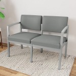 Lesro Lenox Steel Open House Asteroid Fabric Loveseat Lesro Lenox Steel Open House Asteroid Fabric Loveseat