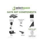 SelectSpace Essential Partition Gate Hardware Set SelectSpace Essential Partition Gate Hardware Set