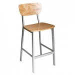 BFM Seating Hamilton Black Steel Side Chair with Customizable Vinyl Back and Seat