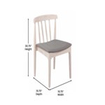 Flash Furniture Chester Antique White Solid Wood Dining Chair with Beige Vinyl Padded Seat Flash Furniture Chester Antique White Solid Wood Dining Chair with Beige Vinyl Padded Seat