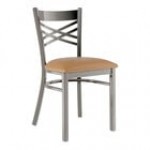 Lancaster Table & Seating Clear Coat Finish Cross Back Chair with 2 1/2