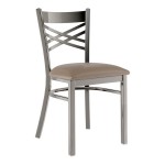 Lancaster Table & Seating Clear Coat Finish Cross Back Chair with 2 1/2