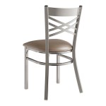 Lancaster Table & Seating Clear Coat Finish Cross Back Chair with 2 1/2