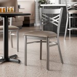 Lancaster Table & Seating Clear Coat Finish Cross Back Chair with 2 1/2