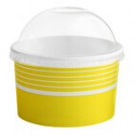 Choice 16 oz. Purple Paper Frozen Yogurt / Food Cup with Dome Lid - 50/Case