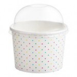 Choice 12 oz. Polka Dot Paper Frozen Yogurt / Food Cup - 50/Pack Choice 12 oz. Polka Dot Paper Frozen Yogurt / Food Cup - 50/Pack
