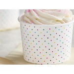 Choice 12 oz. Polka Dot Paper Frozen Yogurt / Food Cup - 50/Pack Choice 12 oz. Polka Dot Paper Frozen Yogurt / Food Cup - 50/Pack