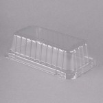 Durable Packaging 2 lb. Foil Bread Loaf Pan with Clear Dome Lid - 25/Case Durable Packaging 2 lb. Foil Bread Loaf Pan with Clear Dome Lid - 25/Case