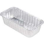 Durable Packaging 2 lb. Foil Bread Loaf Pan with Clear Dome Lid - 25/Case Durable Packaging 2 lb. Foil Bread Loaf Pan with Clear Dome Lid - 25/Case