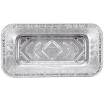 Durable Packaging 2 lb. Foil Bread Loaf Pan with Clear Dome Lid - 25/Case Durable Packaging 2 lb. Foil Bread Loaf Pan with Clear Dome Lid - 25/Case