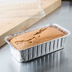 Durable Packaging 2 lb. Foil Bread Loaf Pan with Clear Dome Lid - 25/Case Durable Packaging 2 lb. Foil Bread Loaf Pan with Clear Dome Lid - 25/Case