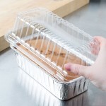 Durable Packaging 2 lb. Foil Bread Loaf Pan with Clear Dome Lid - 25/Case Durable Packaging 2 lb. Foil Bread Loaf Pan with Clear Dome Lid - 25/Case