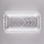 Durable Packaging 2 lb. Foil Bread Loaf Pan with Clear Dome Lid - 25/Case Durable Packaging 2 lb. Foil Bread Loaf Pan with Clear Dome Lid - 25/Case