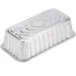 Durable Packaging 2 lb. Foil Bread Loaf Pan with Clear Dome Lid - 25/Case Durable Packaging 2 lb. Foil Bread Loaf Pan with Clear Dome Lid - 25/Case
