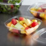 Fineline 15024M-CL Super Bowl Plus 24 oz. Clear Square PET Plastic Bowl - 300/Case Fineline 15024M-CL Super Bowl Plus 24 oz. Clear Square PET Plastic Bowl - 300/Case