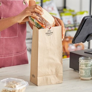 Duro 8 lb. Natural Kraft Paper Bag - 500/Bundle Duro 8 lb. Natural Kraft Paper Bag - 500/Bundle