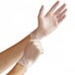 Noble Medium Powdered Disposable 3 Mil Thick Vinyl Gloves for Foodservice - 100/Box