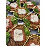 Durable Packaging 944-PT-50 Smoothwall Black and Gold Black Diamond Medium Foil Entree / Take-Out Pan with Dome Lid 47.4 oz. - 50/Case