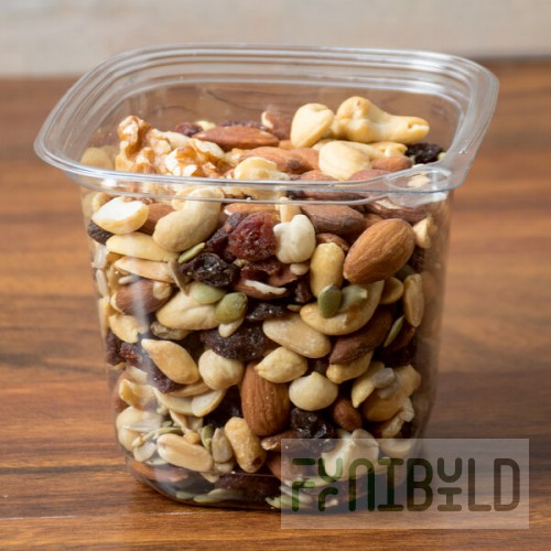 Placon 24 oz. Square Recycled PET Deli Container - 400/Case