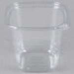 Placon 24 oz. Square Recycled PET Deli Container - 400/Case Placon 24 oz. Square Recycled PET Deli Container - 400/Case