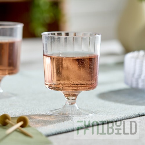 WNA Comet CCW5240 Classicware 5 oz. 1-Piece Clear Plastic Pedestal Wine Cup - 10/Pack