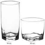 Acopa Cube 14 oz. Beverage Glass - Sample