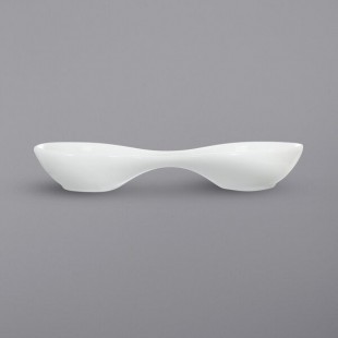 International Tableware Bristol 2-Compartment Bright White Porcelain Bowl with 3 oz. Round Wells - 12/Case International Tableware Bristol 2-Compartment Bright White Porcelain Bowl with 3 oz. Round Wells - 12/Case