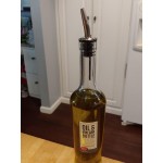 TableCraft H933 Sottile 17 oz. Clear Glass Bottle with Stainless Steel Pourer
