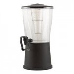 Service Ideas Classic 16 oz. Clear Plastic Syrup Dispenser with Almond Top - 6/Case