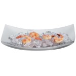 Vollrath 46222 Double Wall Stainless Steel Curved Platter - 12 Vollrath 46222 Double Wall Stainless Steel Curved Platter - 12