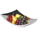 Vollrath 46222 Double Wall Stainless Steel Curved Platter - 12 Vollrath 46222 Double Wall Stainless Steel Curved Platter - 12