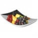 Vollrath 46222 Double Wall Stainless Steel Curved Platter - 12 Vollrath 46222 Double Wall Stainless Steel Curved Platter - 12