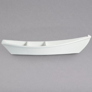 G.E.T. Enterprises BT320WW Bugambilia 3.6 Qt. Classic Textured Finish White Resin-Coated Aluminum Deep Boat with Dividers G.E.T. Enterprises BT320WW Bugambilia 3.6 Qt. Classic Textured Finish White Resin-Coated Aluminum Deep Boat with Dividers