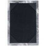 Menu Solutions MTDBL-411 Alumitique Two View Swirl Aluminum Menu Tent with Picture Corners - 4 1/4