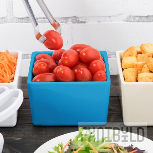 TableCraft CW4024SBL Contemporary Collection Sky Blue 1 Qt. Straight Sided Bowl