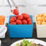 TableCraft CW4024SBL Contemporary Collection Sky Blue 1 Qt. Straight Sided Bowl