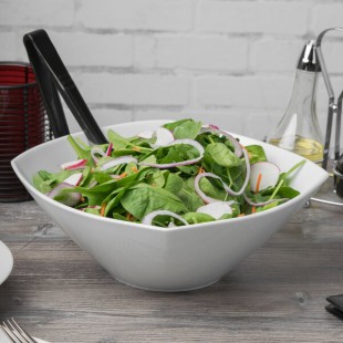 Schonwald 9323285 Event 149 oz. Continental White Square Porcelain Bowl
