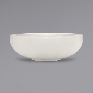 International Tableware Roma 58 oz. Ivory (American White) Stoneware Large Serving Bowl - 12/Case