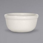 International Tableware Roma 58 oz. Ivory (American White) Stoneware Large Serving Bowl - 12/Case