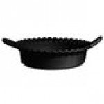 G.E.T. Enterprises CZ002BB Bugambilia 1.6 Qt. Classic Textured Finish Black Resin-Coated Aluminum Deep Mexican Cazuela