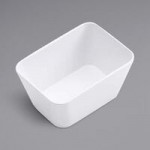 American Metalcraft B10W Del Mar 2.5 Qt. Round White Plastic Stackable Serving Bowl