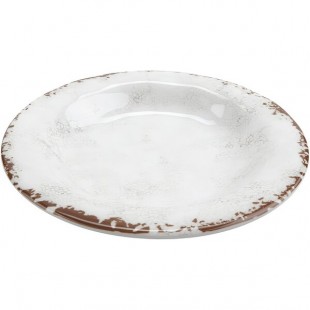 GET French Mill 10 oz. Glazed Irregular Round Melamine Salad and Pasta Bowl - 12/Case